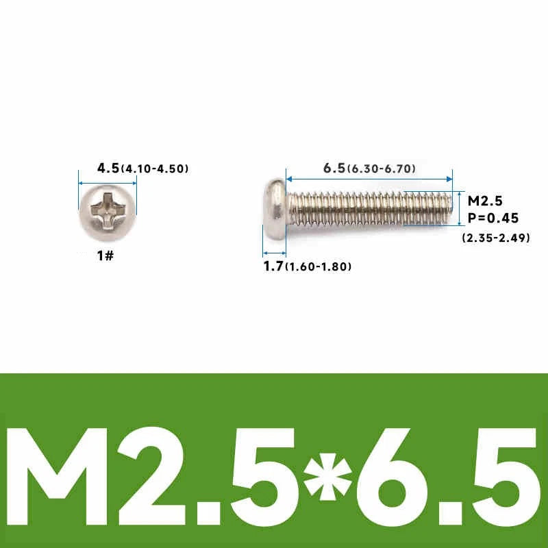 Phillips Pan Head Machine Screws – Carbon Steel M1 to M4, Multiple Lengths & Finishes