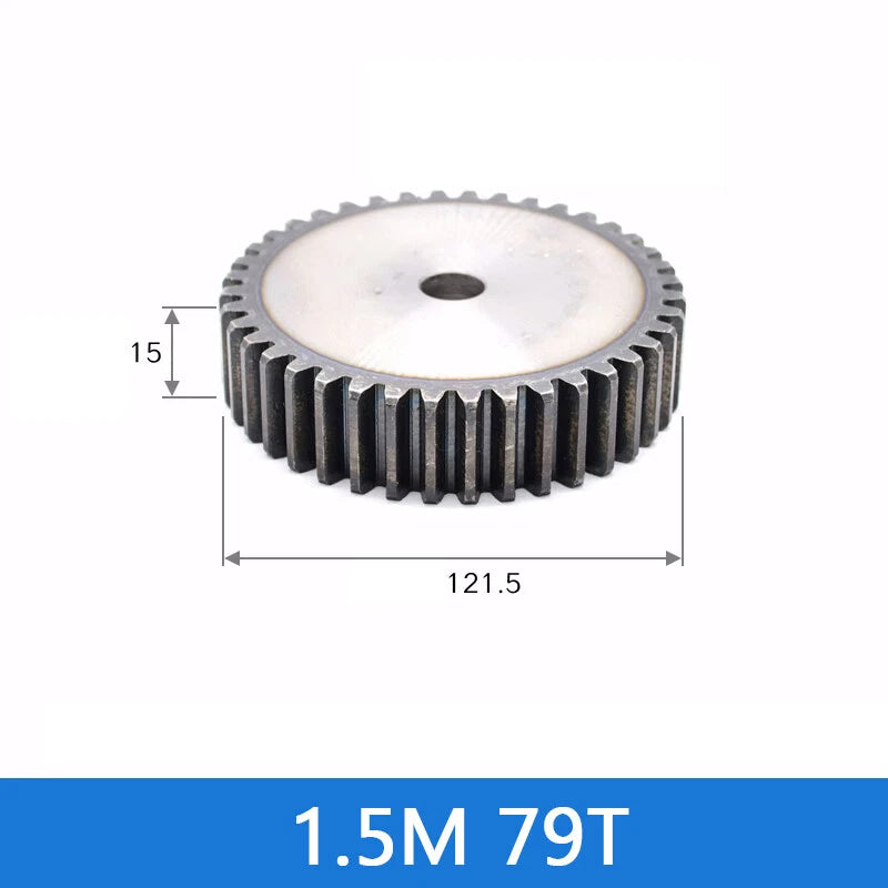 Spur Gears Pinion Gear 1.5/2.5/3/4/5 Mod Transmission Gears 45# Steel Flat Gears