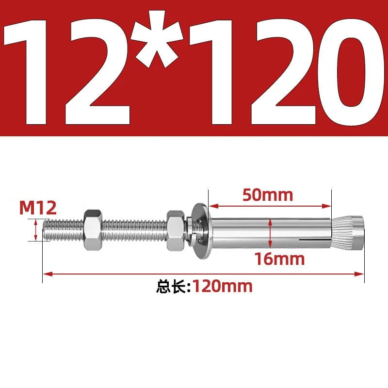 M6-M20 Stainless Steel Concrete Expansion Anchor Bolts – Extra Long