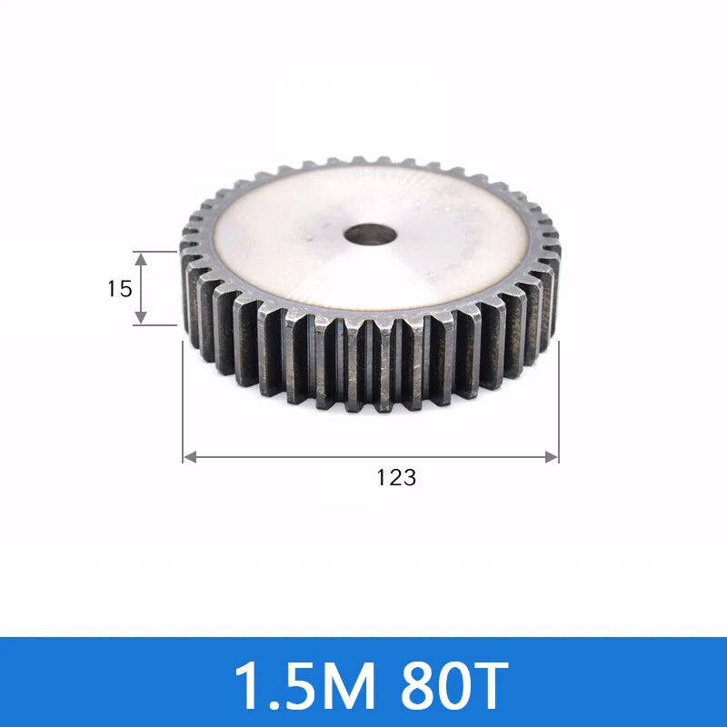 Spur Gears Pinion Gear 1.5/2.5/3/4/5 Mod Transmission Gears 45# Steel Flat Gears