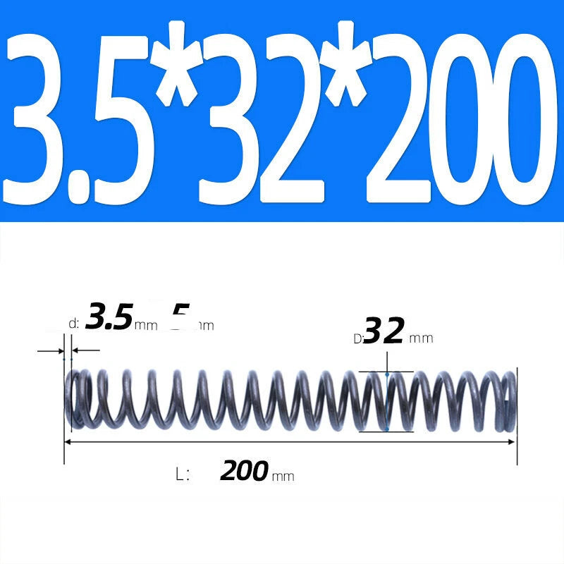 200mm Length Stainless Steel Compression Spring 2 - 4mm Pressure/ Coil Springs