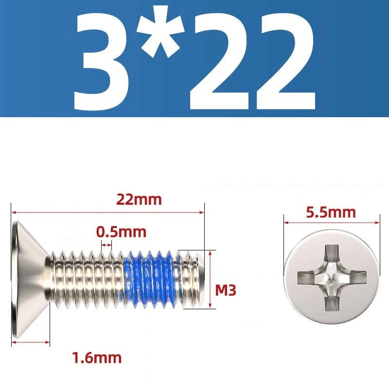 M1.2–M6 Phillips Flat Head Machine Screws | Carbon Steel | Black & Nickel Plated