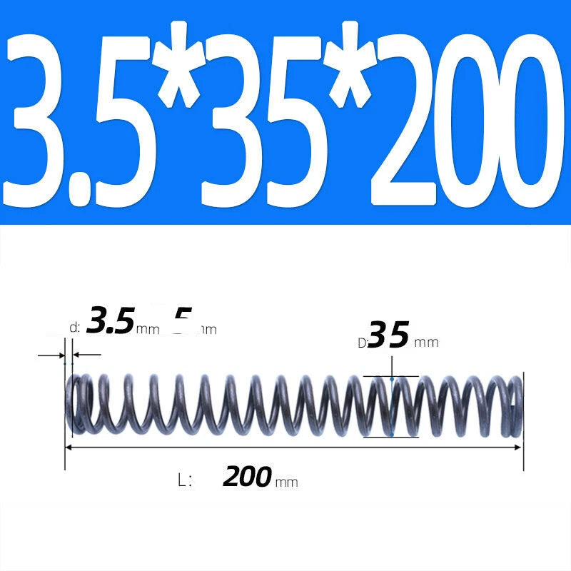 200mm Length Stainless Steel Compression Spring 2 - 4mm Pressure/ Coil Springs