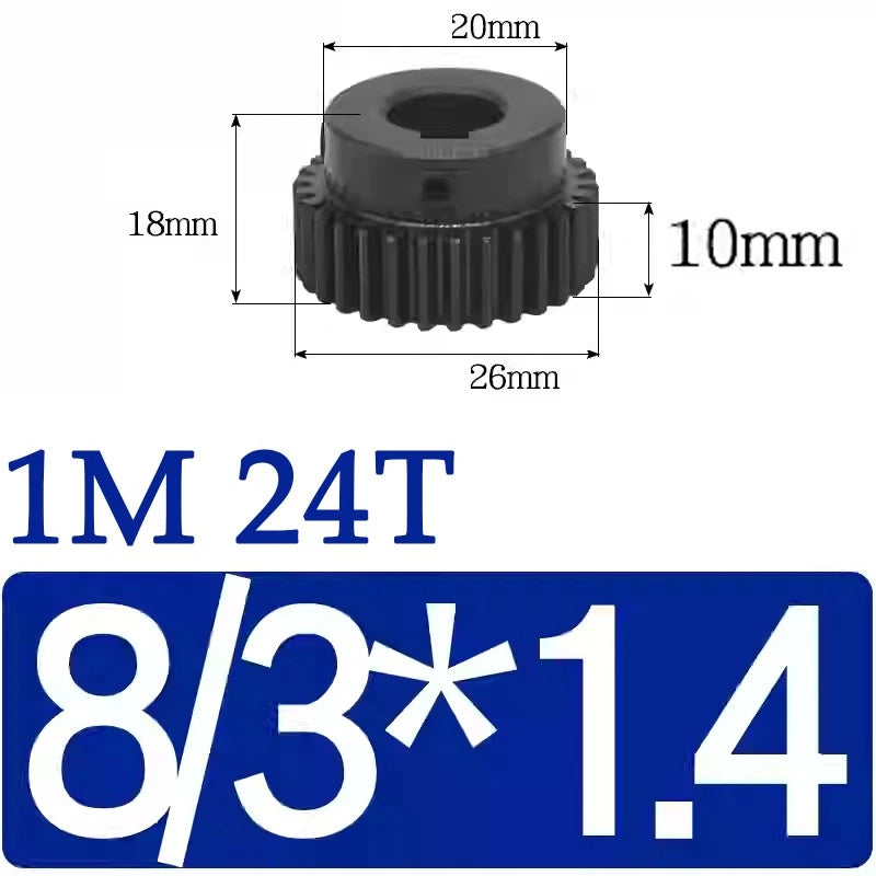 Spur Gears 1 Mod Transmission Gear With Step 45# Steel Pinion Motor Gear 10T~29T
