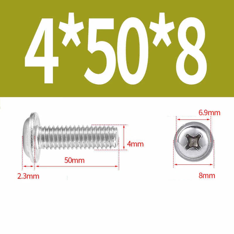 Phillips Flanged Pan Head Machine Screws M1.4 to M4 Multiple Lengths