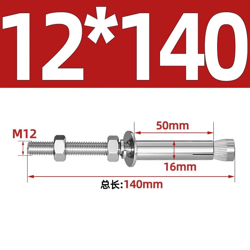 M6-M20 Stainless Steel Concrete Expansion Anchor Bolts – Extra Long