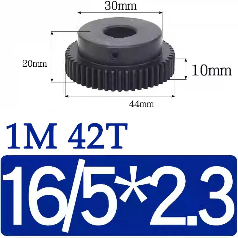 Spur Gears 1 Mod Transmission Gear With Step 45# Steel Pinion Motor Gear 30T~44T