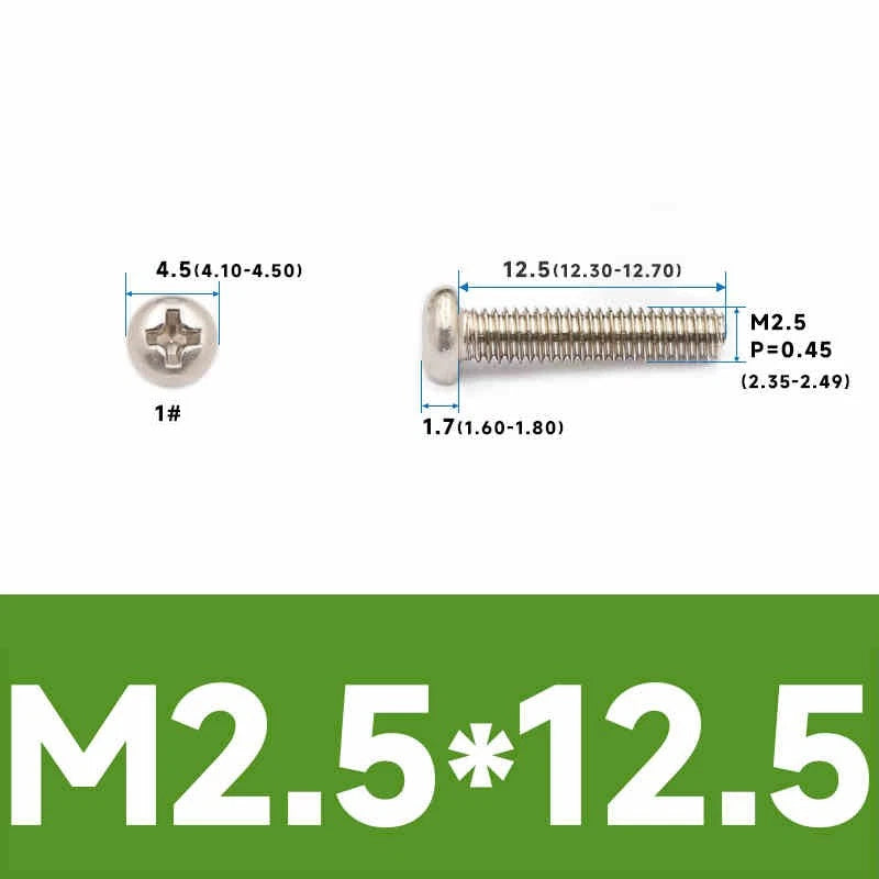 Phillips Pan Head Machine Screws – Carbon Steel M1 to M4, Multiple Lengths & Finishes