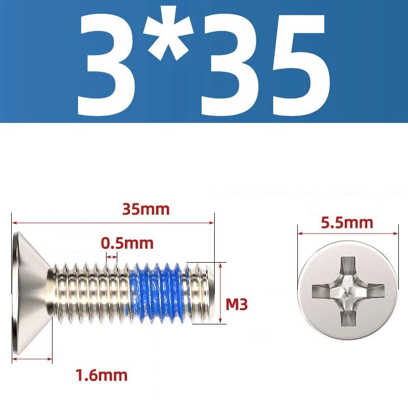M1.2–M6 Phillips Flat Head Machine Screws | Carbon Steel | Black & Nickel Plated