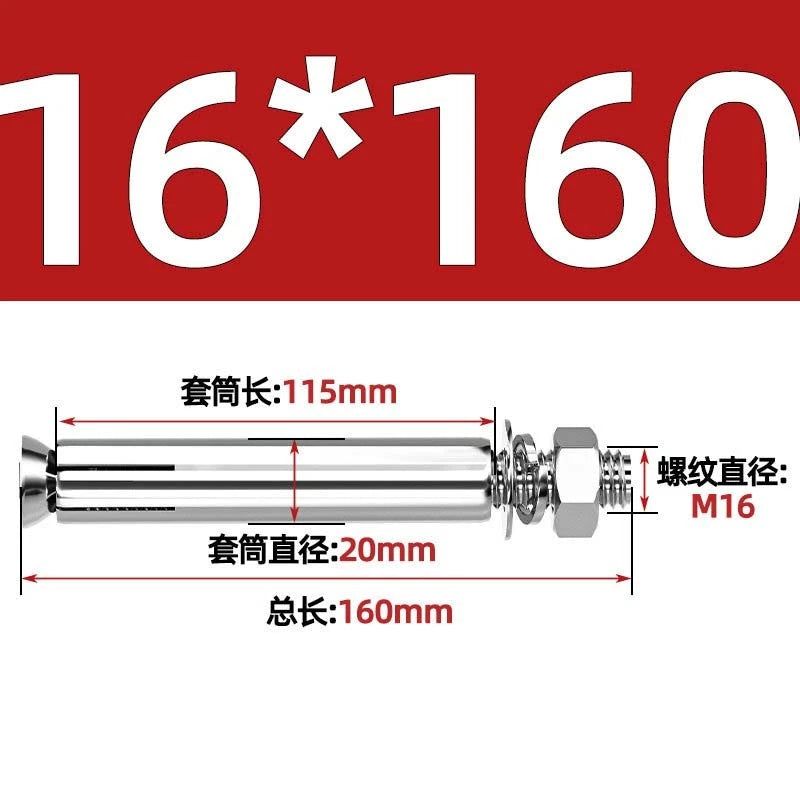 Stainless Steel Expansion Anchor Bolts for Concrete & Masonry — M6 to M20