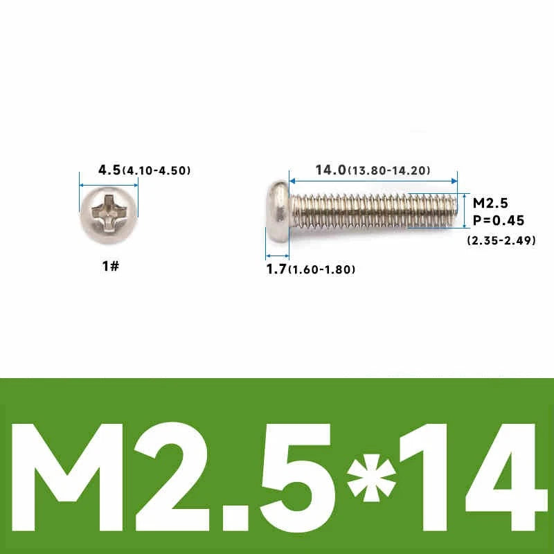 Phillips Pan Head Machine Screws – Carbon Steel M1 to M4, Multiple Lengths & Finishes