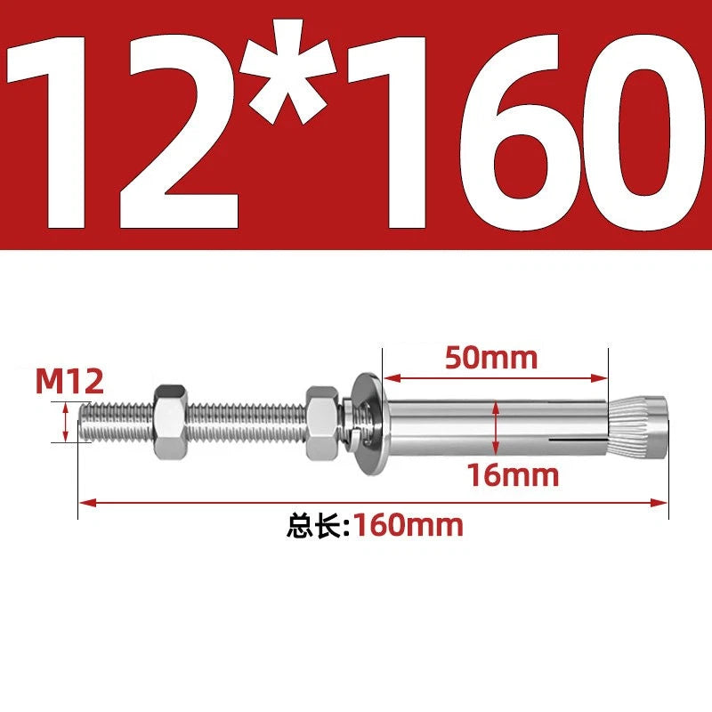 M6-M20 Stainless Steel Concrete Expansion Anchor Bolts – Extra Long