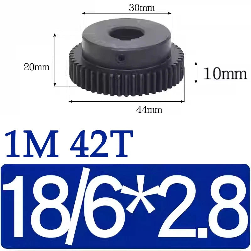 Spur Gears 1 Mod Transmission Gear With Step 45# Steel Pinion Motor Gear 30T~44T