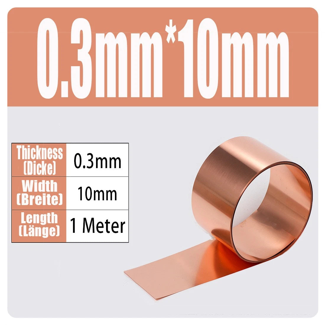 99.9% Flexible Pure Cu Metal Foil Plate Strip 0.01~1mm Thick Copper Sheet Roll