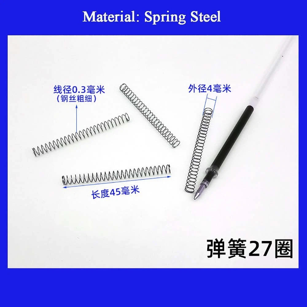 Spring Steel Small Compression Spring 0.2/0.3/0.4mm Wire Diameter 3-50mm Length