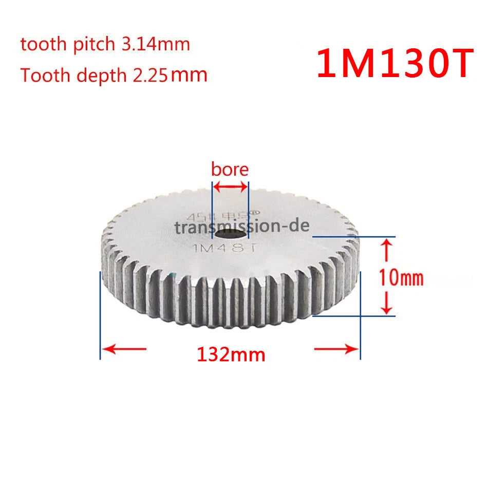 1 Mod 45# Steel Spur Gears Pinion Gear Thickness 10mm 12-160 Teeth For 3D CNC