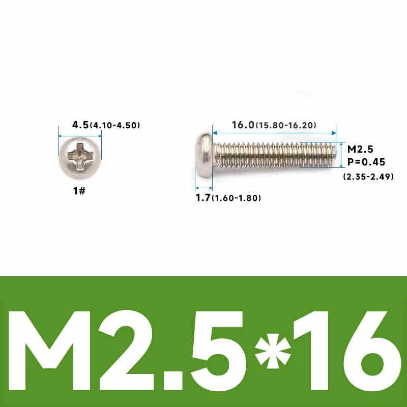 Phillips Pan Head Machine Screws – Carbon Steel M1 to M4, Multiple Lengths & Finishes