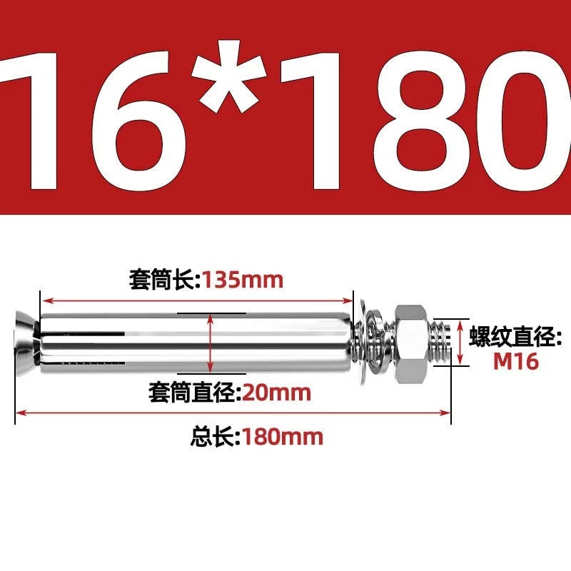 Stainless Steel Expansion Anchor Bolts for Concrete & Masonry — M6 to M20