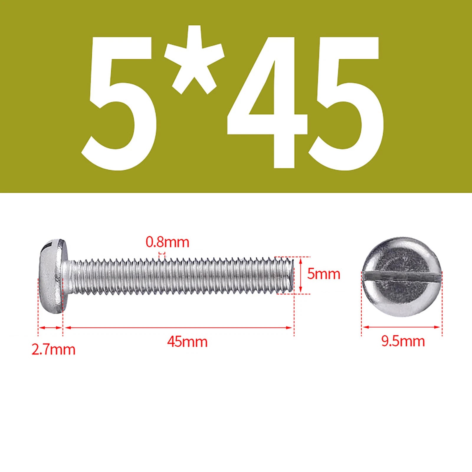 M1.6 to M10 Slotted Cheese Head Machine Screws | A2 Stainless Steel DIN 84