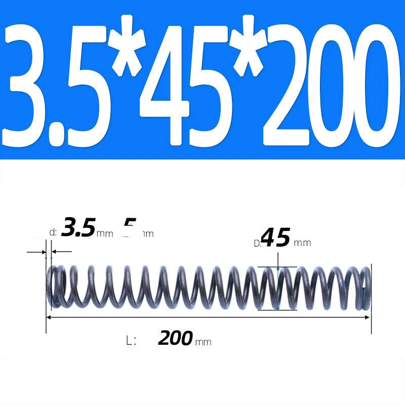 200mm Length Stainless Steel Compression Spring 2 - 4mm Pressure/ Coil Springs