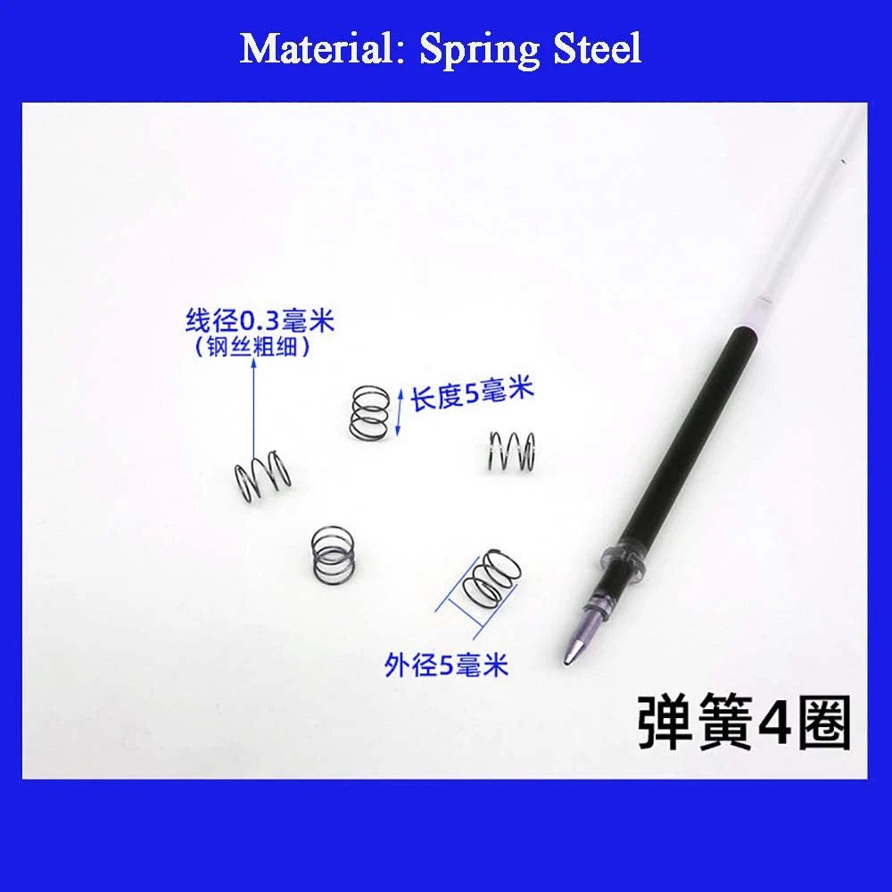 Spring Steel Small Compression Spring 0.2/0.3/0.4mm Wire Diameter 3-50mm Length