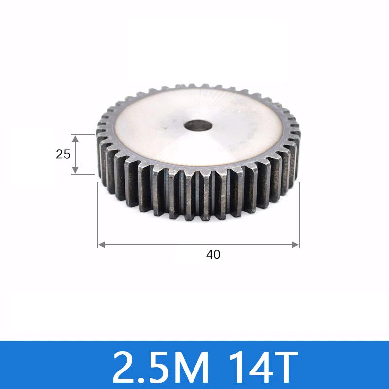 Spur Gears Pinion Gear 1.5/2.5/3/4/5 Mod Transmission Gears 45# Steel Flat Gears