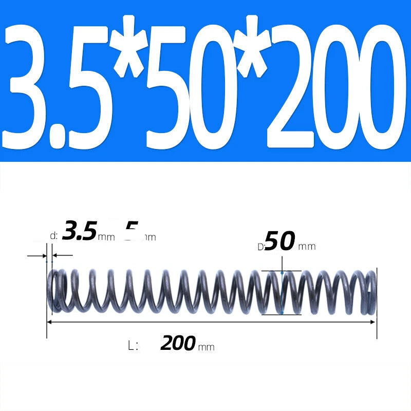 200mm Length Stainless Steel Compression Spring 2 - 4mm Pressure/ Coil Springs