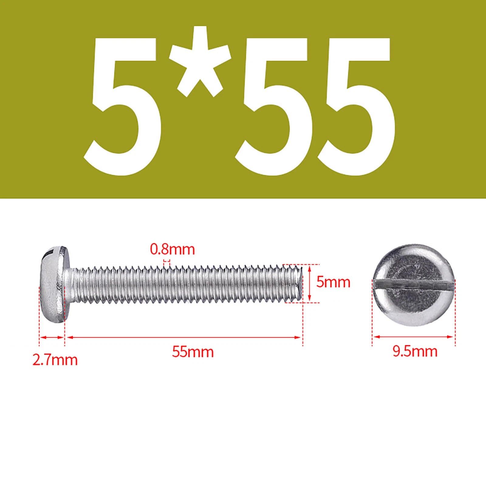 M1.6 to M10 Slotted Cheese Head Machine Screws | A2 Stainless Steel DIN 84