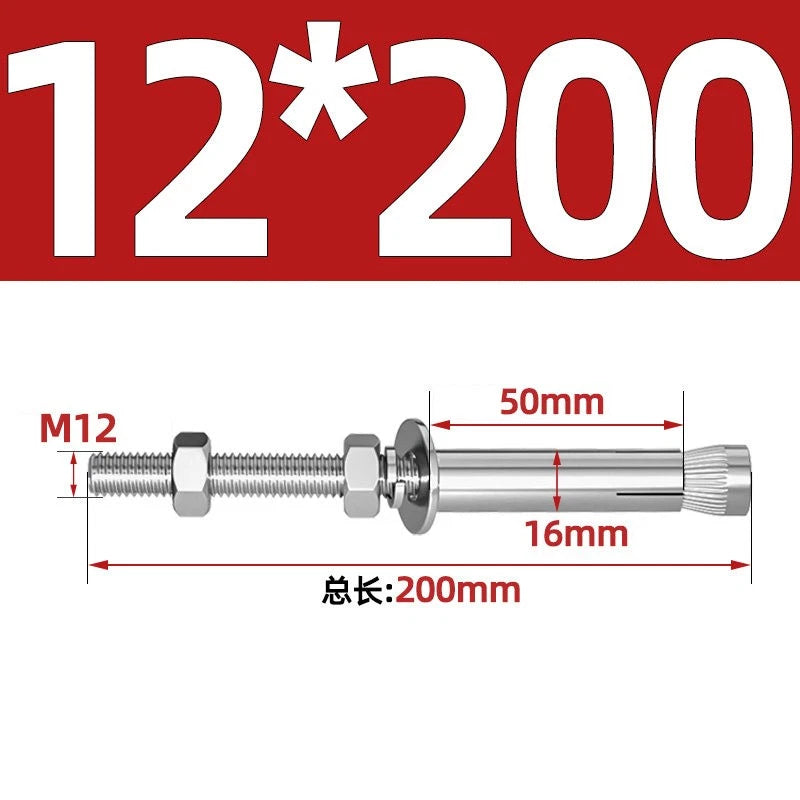 M6-M20 Stainless Steel Concrete Expansion Anchor Bolts – Extra Long
