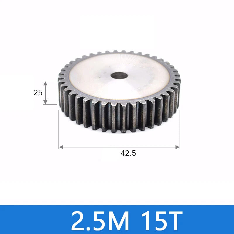 Spur Gears Pinion Gear 1.5/2.5/3/4/5 Mod Transmission Gears 45# Steel Flat Gears