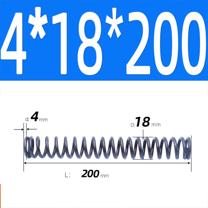 200mm Length Stainless Steel Compression Spring 2 - 4mm Pressure/ Coil Springs