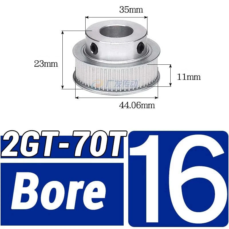 GT2 Timing Belt Pulley 16-100 Teeth 6-10mm Teeth Width Bore 3mm-25mm For 3D