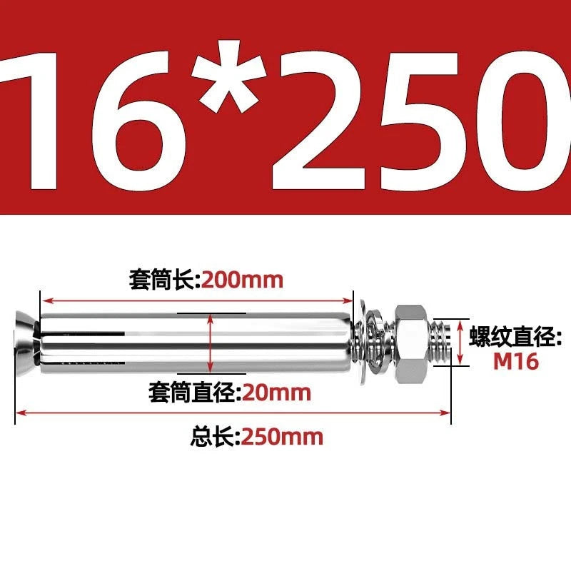Stainless Steel Expansion Anchor Bolts for Concrete & Masonry — M6 to M20