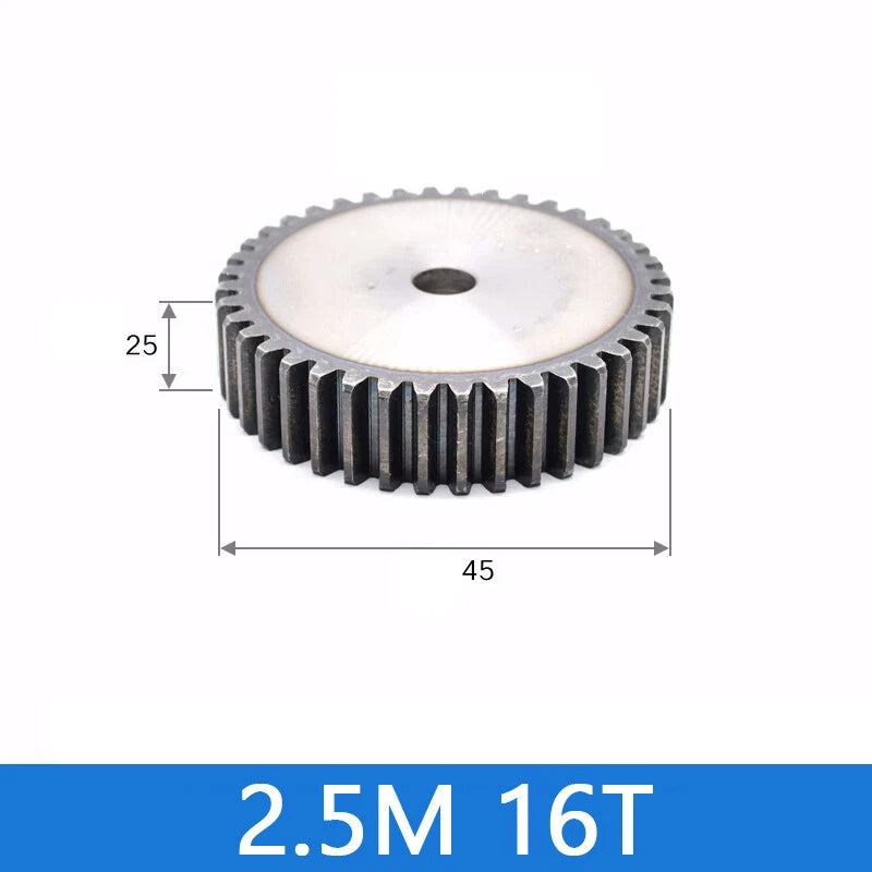 Spur Gears Pinion Gear 1.5/2.5/3/4/5 Mod Transmission Gears 45# Steel Flat Gears