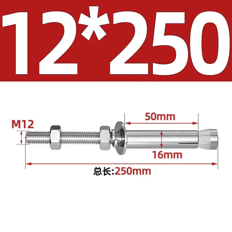 M6-M20 Stainless Steel Concrete Expansion Anchor Bolts – Extra Long