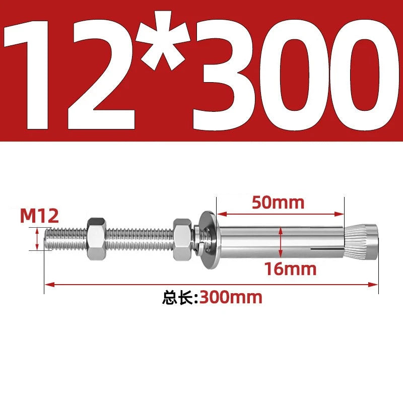 M6-M20 Stainless Steel Concrete Expansion Anchor Bolts – Extra Long