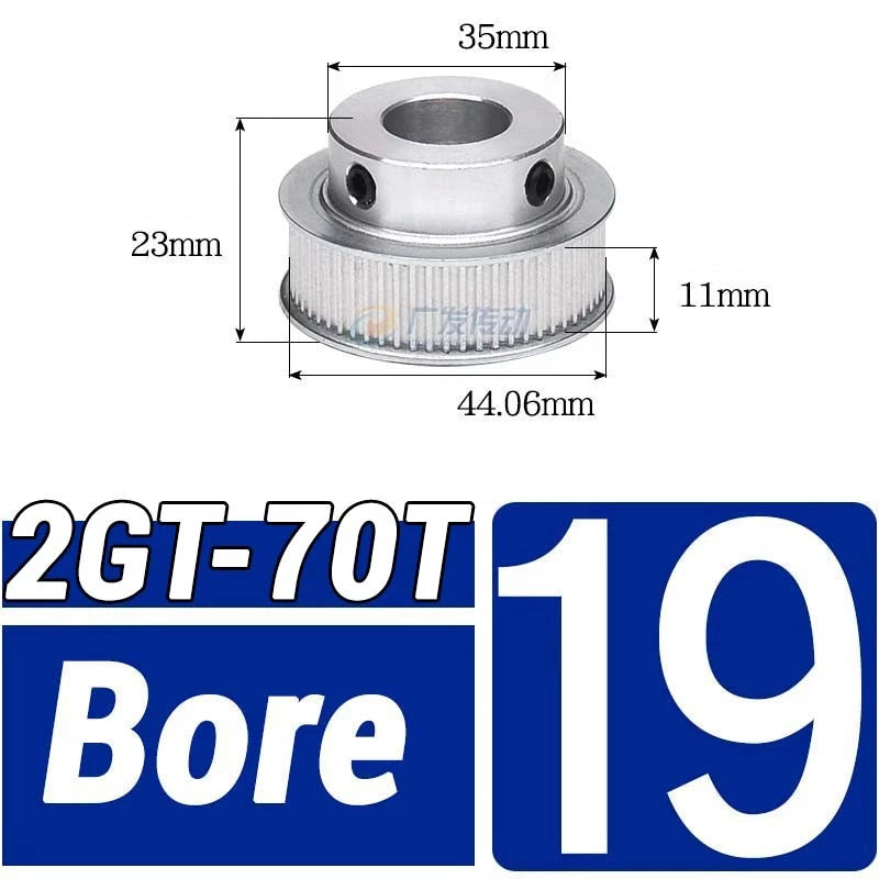 GT2 Timing Belt Pulley 16-100 Teeth 6-10mm Teeth Width Bore 3mm-25mm For 3D
