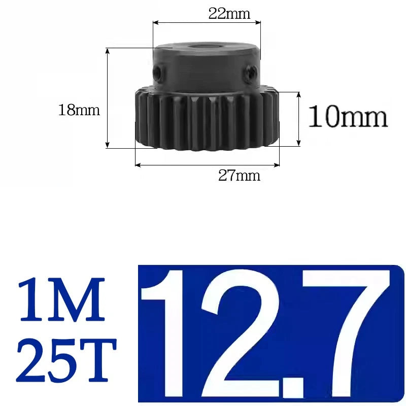 Spur Gears 1 Mod Transmission Gear With Step 45# Steel Pinion Motor Gear 10T~29T