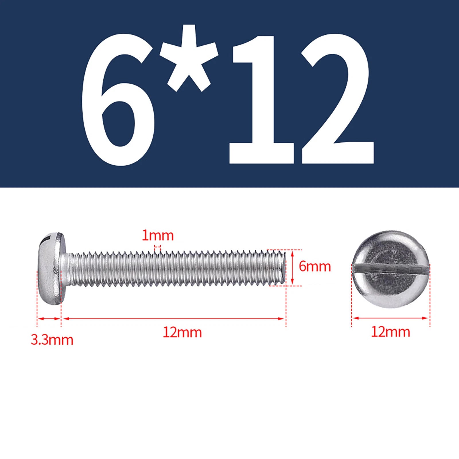 M1.6 to M10 Slotted Cheese Head Machine Screws | A2 Stainless Steel DIN 84