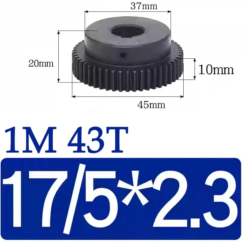 Spur Gears 1 Mod Transmission Gear With Step 45# Steel Pinion Motor Gear 30T~44T