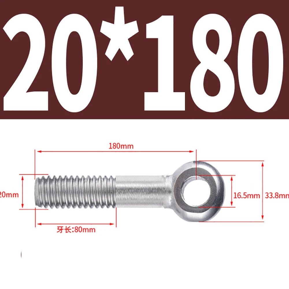 M5 - M24 A2 304 Stainless Steel Partially Threaded Forged Eye Bolts with Rings for Wire Rope & Hanging - HomeDIYer