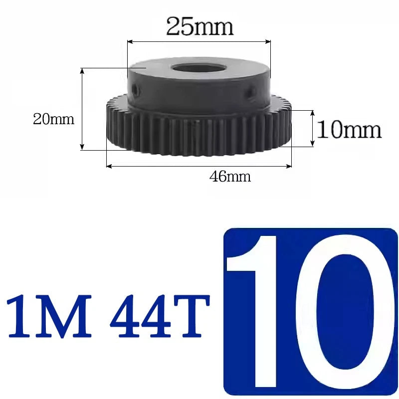 Spur Gears 1 Mod Transmission Gear With Step 45# Steel Pinion Motor Gear 30T~44T