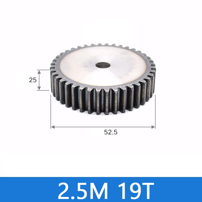 Spur Gears Pinion Gear 1.5/2.5/3/4/5 Mod Transmission Gears 45# Steel Flat Gears