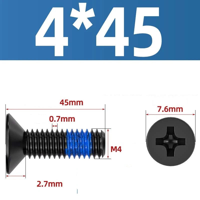 M1.2–M6 Phillips Flat Head Machine Screws | Carbon Steel | Black & Nickel Plated