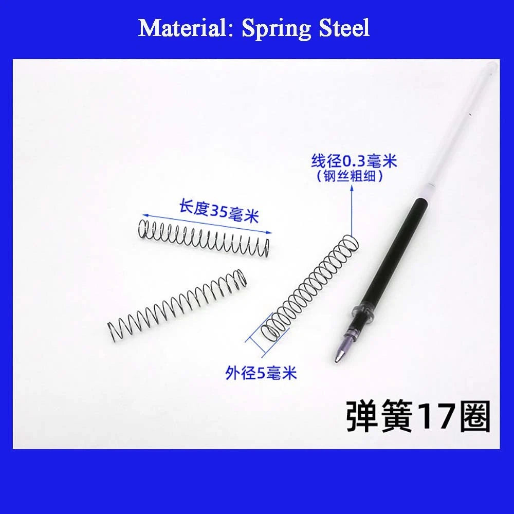 Spring Steel Small Compression Spring 0.2/0.3/0.4mm Wire Diameter 3-50mm Length