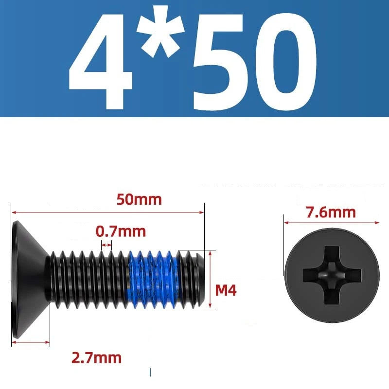 M1.2–M6 Phillips Flat Head Machine Screws | Carbon Steel | Black & Nickel Plated