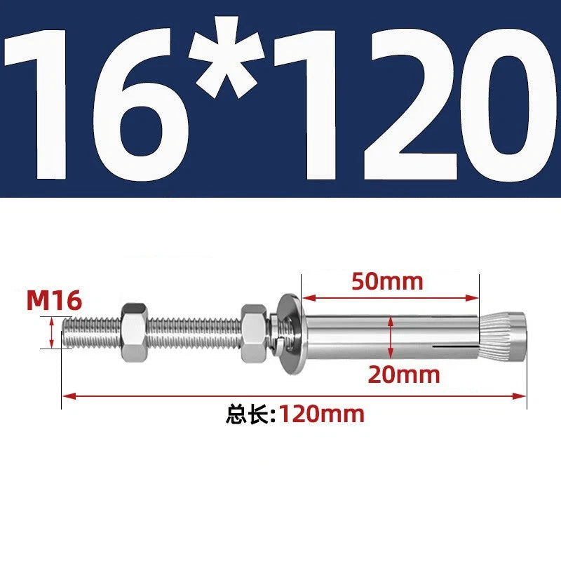 M6-M20 Stainless Steel Concrete Expansion Anchor Bolts – Extra Long