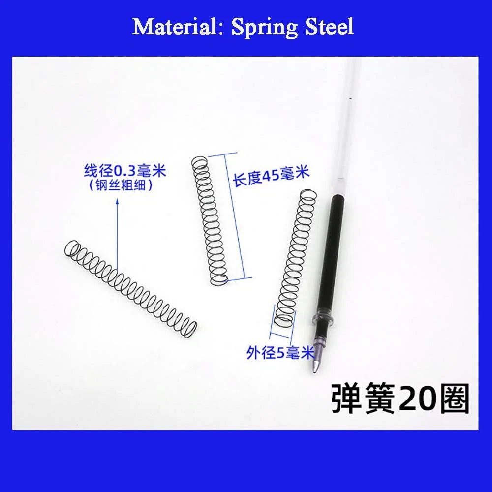 Spring Steel Small Compression Spring 0.2/0.3/0.4mm Wire Diameter 3-50mm Length