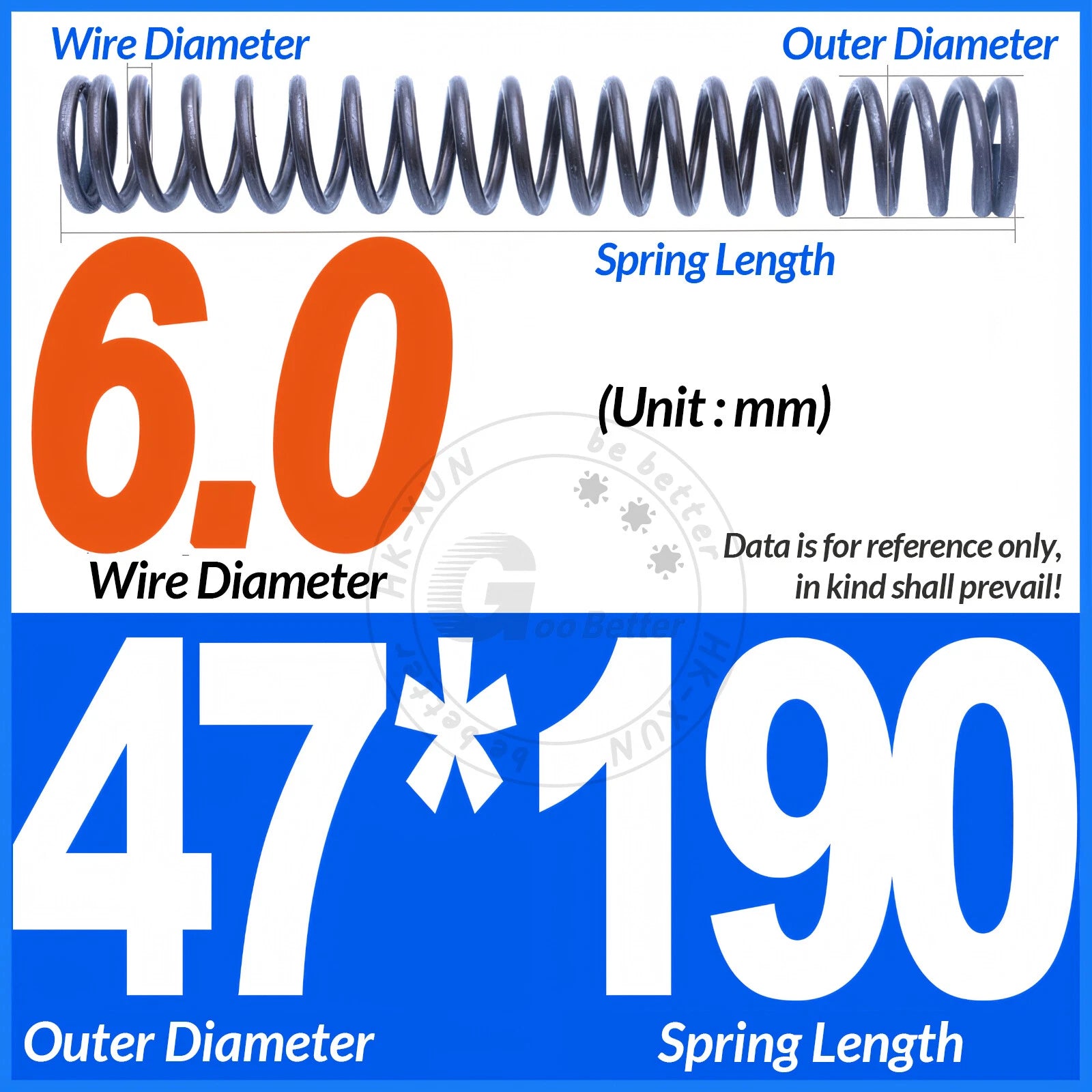 Length 305mm Compression Spring Pressure Springs OD 3-60mm Wire Dia 0.3mm-6.0mm