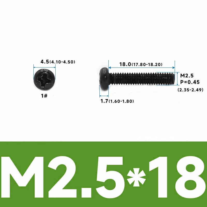 Phillips Pan Head Machine Screws – Carbon Steel M1 to M4, Multiple Lengths & Finishes